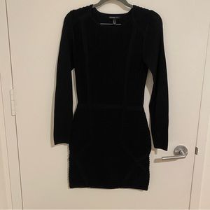Black Ribbed MANGO mini dress